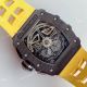 KV Factory V2 Upgraded Carbon Richard Mille RM011 Yellow Rubber Band Replica Watches For Sale (6)_th.jpg